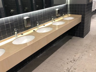 Lavabo tezgahları (Endüstriyel tip)