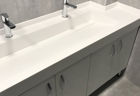 Akrilik Lavabo Gizli Giderli