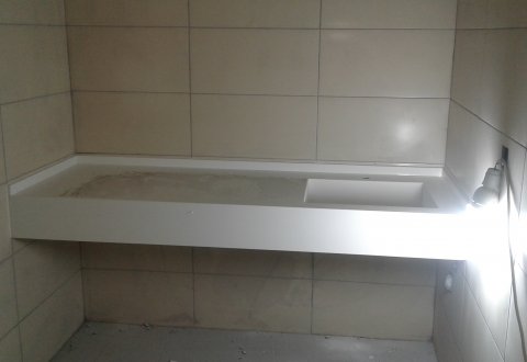 Akrilik Lavabo Gizli Giderli