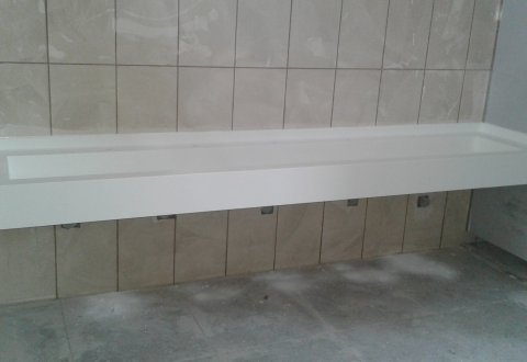 Akrilik Lavabo Gizli Giderli