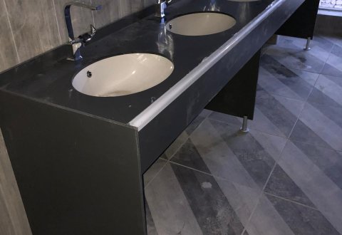 Lavabo tezgahları (Endüstriyel tip)