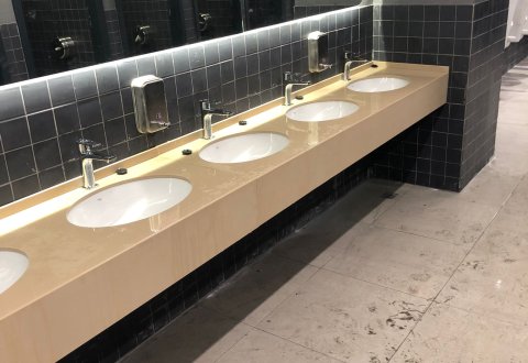 Lavabo tezgahları (Endüstriyel tip)