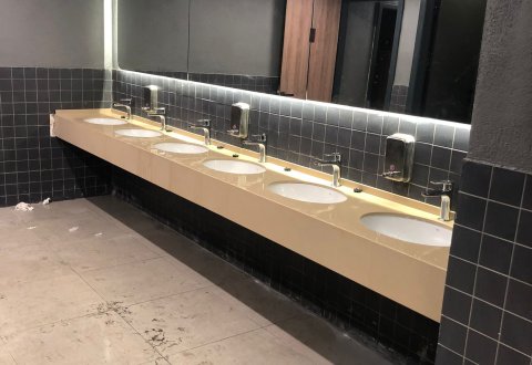 Lavabo tezgahları (Endüstriyel tip)