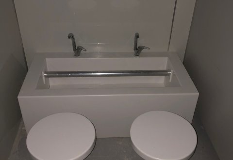 Lavabo tezgahları (Endüstriyel tip)