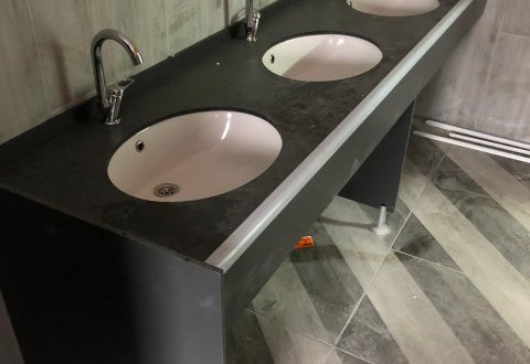 Lavabo tezgahları (Endüstriyel tip)