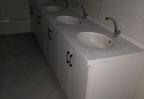 Lavabo tezgahları (Endüstriyel tip)