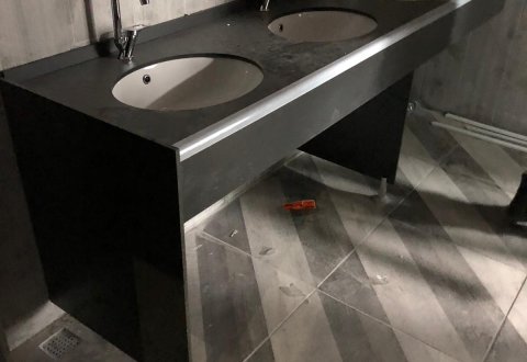 Lavabo tezgahları (Endüstriyel tip)